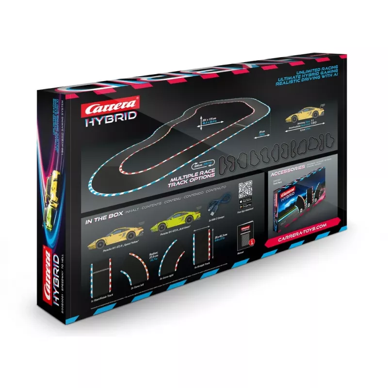 Lenktyninis automobilis ir trasos rinkinys Carrera 50050001 Juoda Mėlyna Geltona