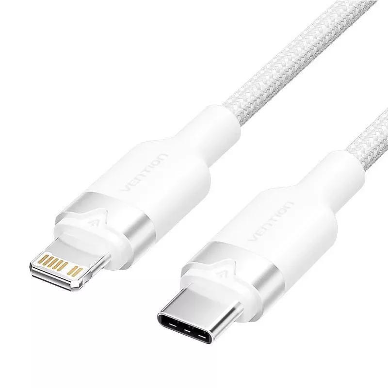 Lightning laidas Vention LALWH — 2 m, Lightning į USB-C, baltas