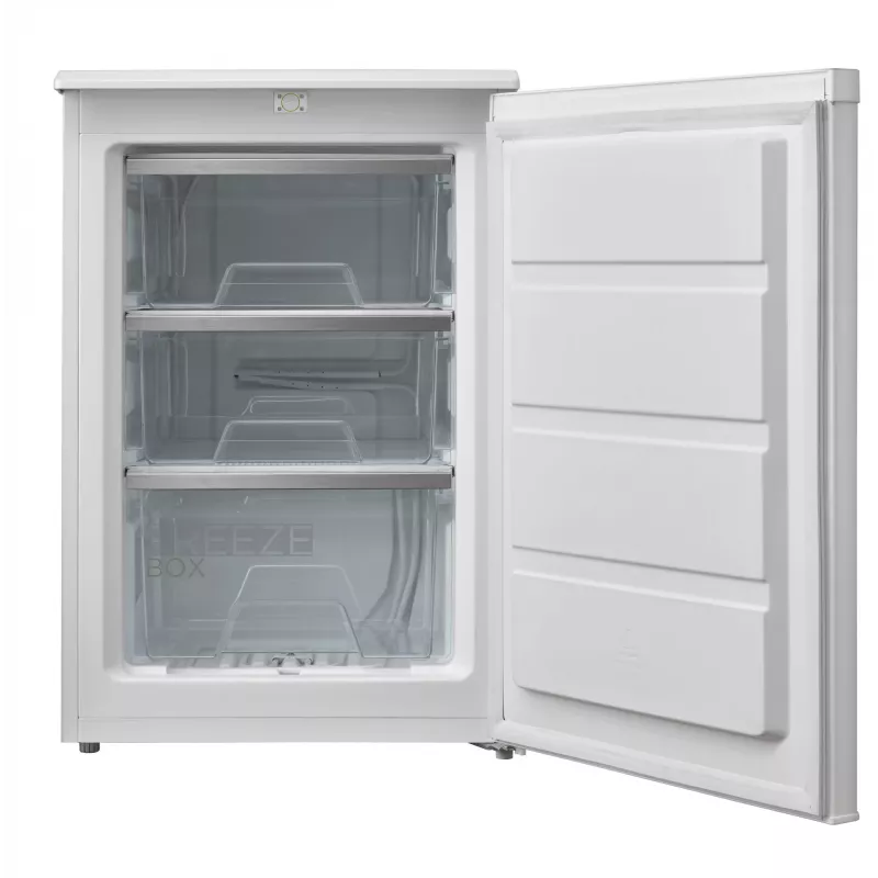 “Midea” šaldiklis | MDRD129FZE01 | E energijos vartojimo efektyvumo klasė | Stacionarus | Laisvai pastatomas | Aukštis 84,5 cm | Bendra grynoji talpa 86 l | Balta