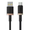 Baseus Dura USB Type A to Type C 60 W greito įkrovimo laidas 2 m juoda, auksinė