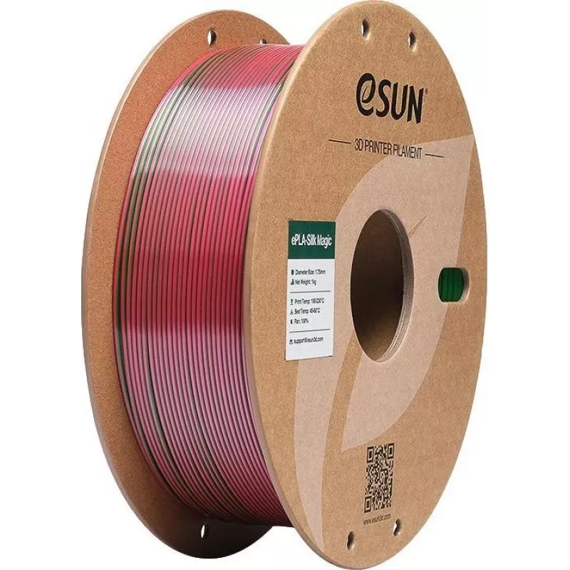 EPLA-SILK MAGIC 1,75mm Raudona GREEN 1kg ESUN 3D FILAMENTAS (EPLA-SILKMAGIC-P175RG1)