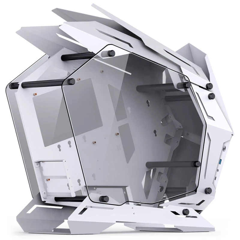 Mini Micro-ATX Tower Jonsbo MOD3 Grūdintas Stiklas Baltas PC korpusas, Mini-ITX/Micro-ATX palaikymas