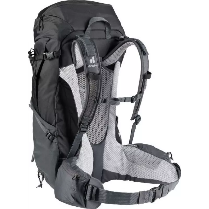 Kuprinė Deuter Futura Pro 38 L — 38 L žygių ir alpinizmo kuprinė, Vėdinama nugara, Juosmens diržas, Krūtinės diržas, Juoda