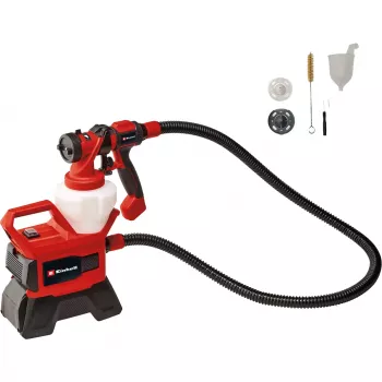 Power X-Change akumuliatorinė dažų purškimo sistema TE-SY 18/90 Li-Solo, 18V, purškimo pistoletas raudonas/juodas, be akumuliatoriaus ir pakrovėjo