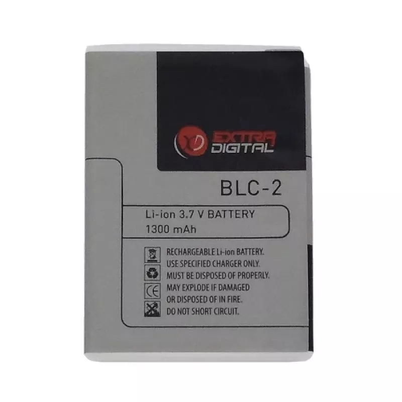 Papildoma skaitmeninė baterija BLC-2, skirta Nokia 3310/3410/3510 — 900 mAh Li-Ion