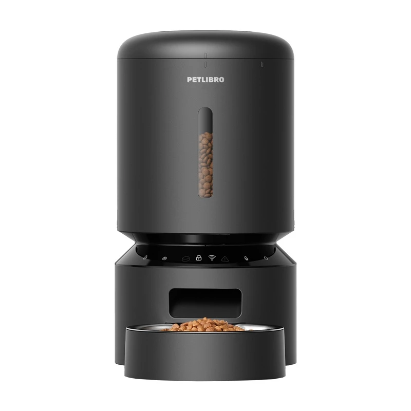 Gyvūnų šėrykla Aptel Petlibro Granary WiFi 5 L — automatinis sauso ėdalo dozatorius (juoda)