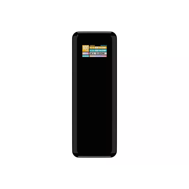 Power bank BLOW AIR99.9 27000mAh PD 140W LCD — 2× USB‑C, 1× USB‑A, 27000 mAh, 140 W bendra galia