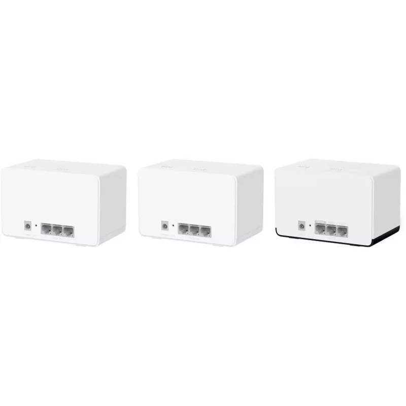 „MERCUSYS Halo H85X“ dviejų juostų „Wi‑Fi 6“ maršrutizatorius (802.11ax), 2,4/5 GHz, iki 2402 Mbit/s, 3 LAN prievadai, baltas (3 vnt.)