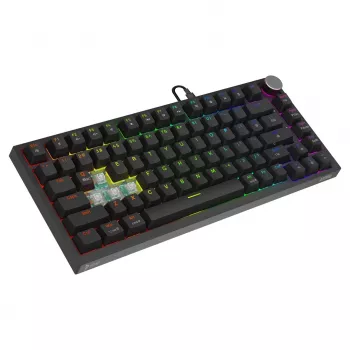 Savio ASTRAL Juoda JADE klaviatūra, skirta žaidimams, USB, QWERTY, JAV tarptautinė