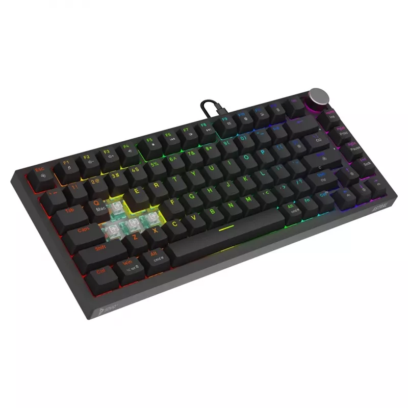 Savio ASTRAL BLACK JADE klaviatūra žaidimams USB QWERTY US International