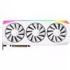 Vaizdo plokštė XFX Radeon RX 9070 XT — 16 GB GDDR6, 256 bitų, PCIe x16, 3 ventiliatoriai, balta, 360 mm