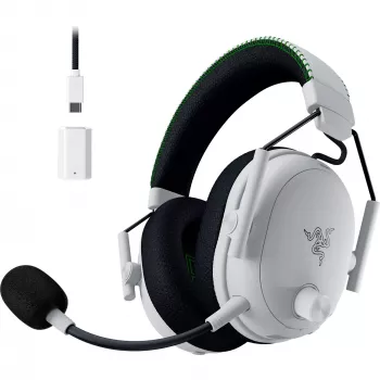 Ausinės Razer JuodaShark V3 Pro laidinės ir belaidės Bluetooth baltos