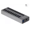 DeLOCK išorinis 5 Gbps USB šakotuvas su 10 prievadų + jungiklis
