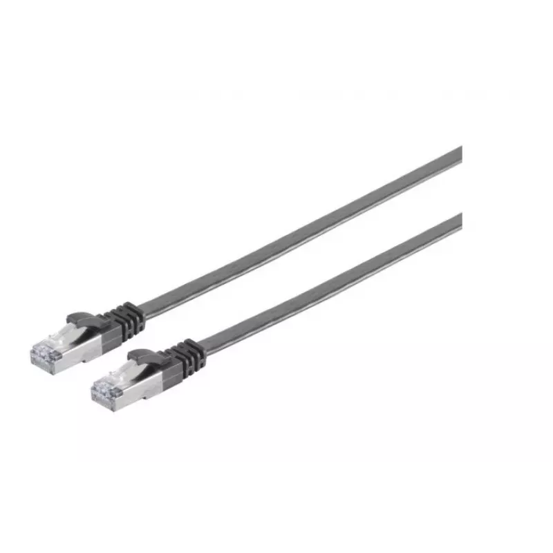 Tinklo kabelis Microconnect V-UTP6A01S-FLAT RJ-45 Cat6a 1 m juodas