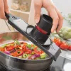 Rankinė pjaustyklė GEFU VIOLI 50440 — rankinė maisto pjaustyklė, nerūdijančio plieno peiliai, 5 pjovimo padėtys, ABS korpusas, galima plauti indaplovėje