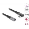 USB laidas DeLOCK 81148 2 m USB C juodas 20 Gbit/s