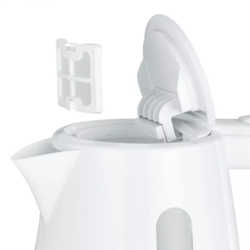 Elektrinis virdulys SEVERIN 1 L 2200 W baltas — belaidis, 360° pagrindas, paslėptas kaitinimo elementas