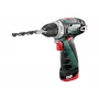 Pistoletinės rankenos grąžtas Metabo PowerMaxx BS Basic 1400 RPM, juoda, žalia
