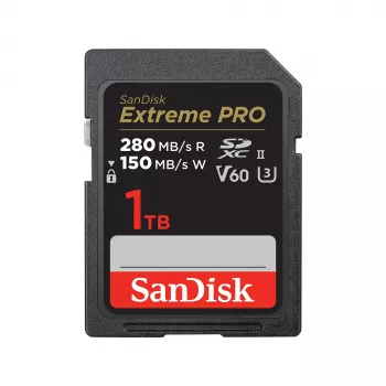 SanDisk Extreme Pro - Flash Memory Card - 1TB - Video Class V60 / UHS-II U3 / Class10 - SDXC UHS-II (SDSDXEP-1T00-GN4IN)