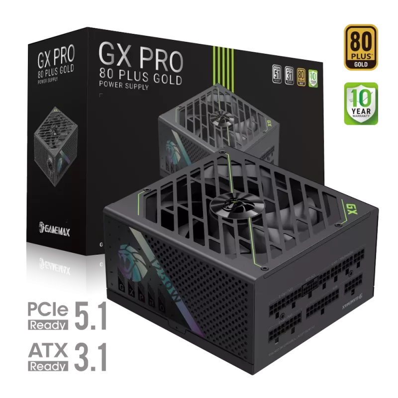 Gamemax maitinimo blokas, 80 PLUS, Gold | GX PRO 1250G | 1250 W | Visiškai modulinis