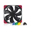 140 mm Noctua NF-A14 PWM chromax.Juoda.swap korpuso ventiliatorius, 12V, 300–1500 RPM, PWM, 140.2 m³/h, 24.6 dB