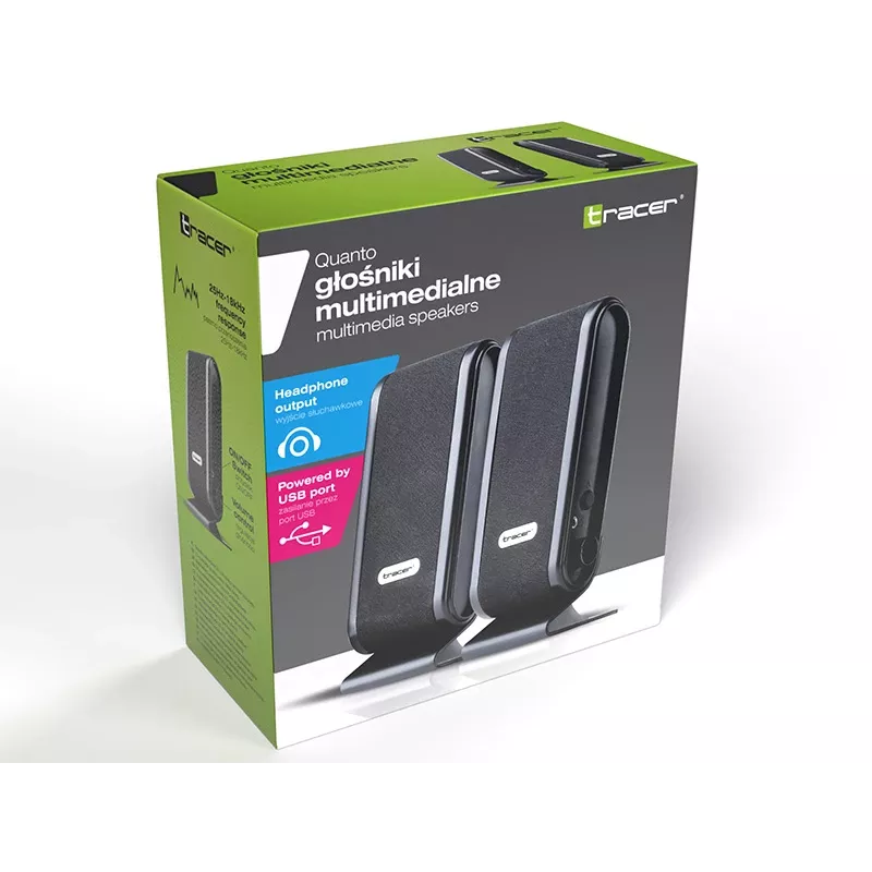 Garsiakalbiai 2+0 Quanto Juoda USB