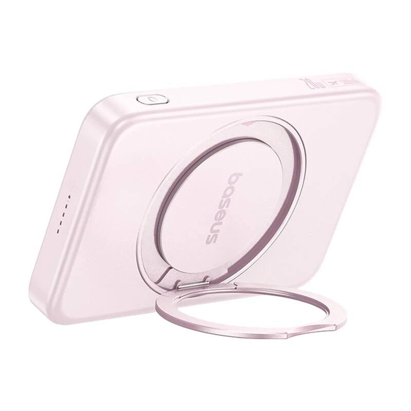 Išorinė baterija Baseus PicoGo Qi2 5000mAh 20W Rožinė