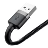 Baseus Cafule USB Lightning kabelis 2A 3m (juoda+pilka)