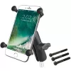 RAM Mounts X-Grip Didelio telefono laikiklis motociklo vairo spaustukas juodas