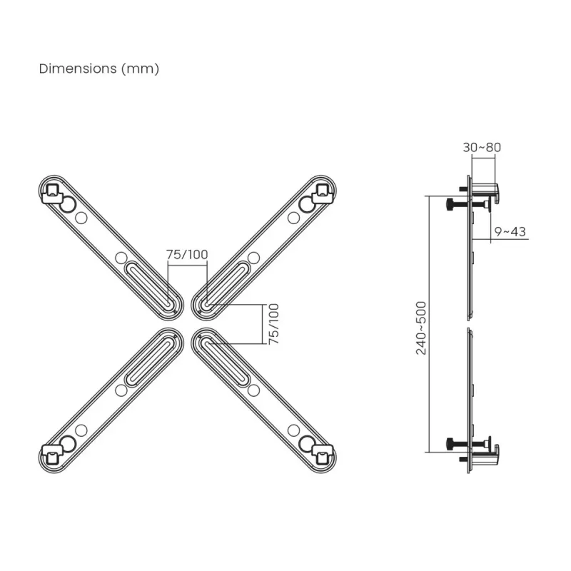 Adapteris ekranams be VESA MC-990