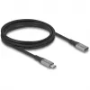 DeLOCK USB laidas USB4 Gen 2x2 2m USB C Juoda Pilka 81202