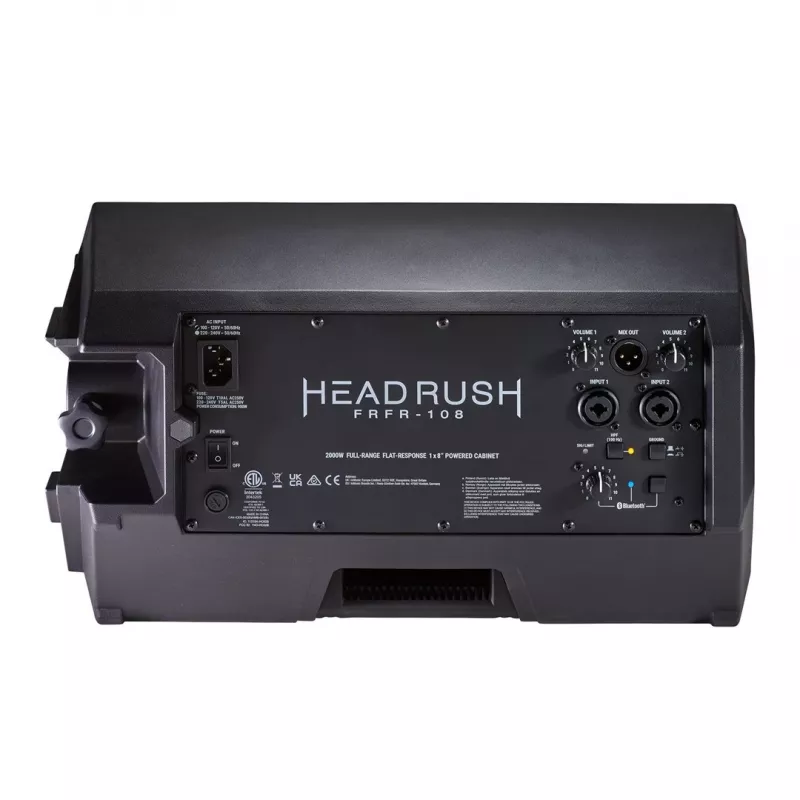 Gitarinė kolonėlė HEADRUSH FRFR-108 MK2, 8 colių žemų dažnių garsiakalbis, 200 W bendra galia, Bluetooth 5.0, XLR/TRS kombinuotos įvestys