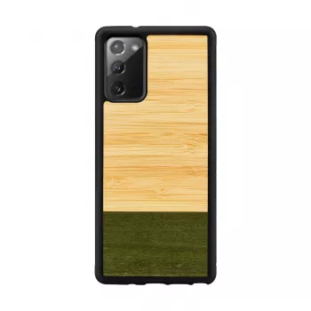 Apsauginis telefono dėklas Man and Wood Galaxy Note 20 — bambukų miško juoda