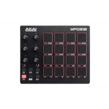 Audio maišytuvas Akai MPD218 juodas 16 pagalvėlių USB MIDI valdiklis