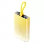 Vention 10000mAh išorinė baterija su LED ekranu, USB-C + Lightning + USB-A, 22,5 W (geltona)