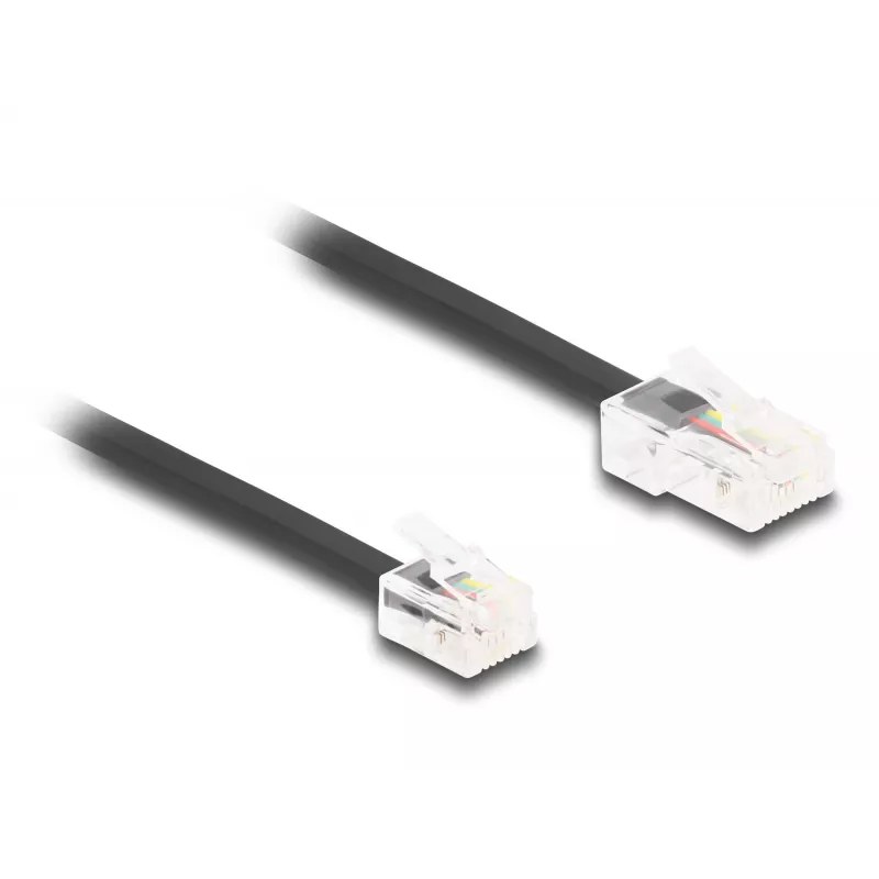 DeLOCK telefono laidas RJ45 kištukas – RJ11 kištukas, juodas, 3 m
