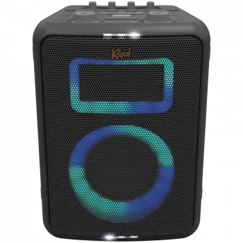 Partinė kolonėlė KLIPSCH Vegas — laidinis ir belaidis ryšys, 13,3 cm žemų dažnių garsiakalbis, 49–20000 Hz, 95 dB, maitinama baterijomis, juoda