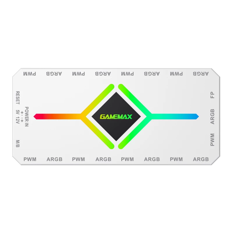 Gamemax | Nuotolinio valdymo pultelis | V4.0 ARGB PWM HUB BK | Balta | Gamemax