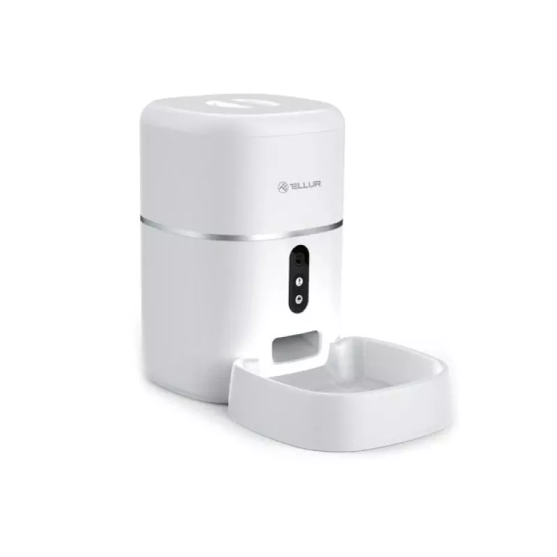 Automatinis gyvūnų šėryklos „Tellur TLL331461“ su UltraHD kamera, 4 l, balta