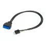 Vidinis USB laidas Akasa AK-CBUB36-30BK