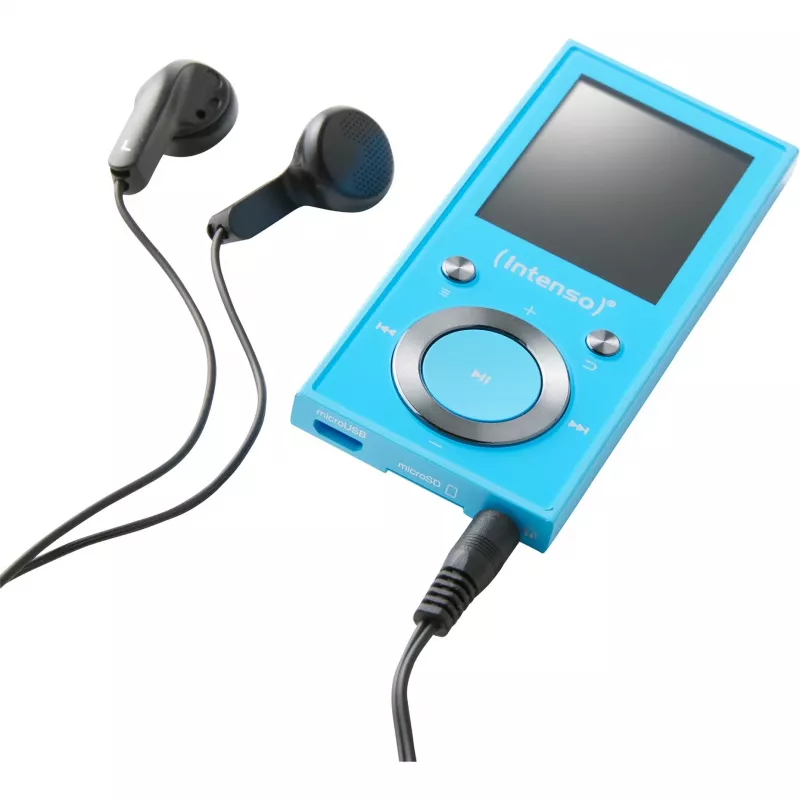 MP3 grotuvas INTENSO Video Scooter BT — 16 GB, LCD ekranas, suderinamas su „MicroSD“, mėlynas