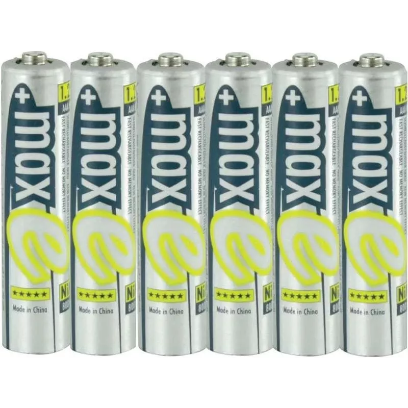 Ansmann 4+2 nemokamai įkraunamos baterijos maxE Micro AAA 800 mAh