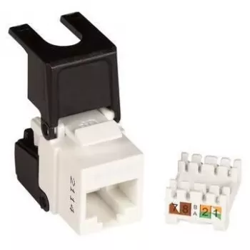 Ethernet Cat6 neekranuotas Flip Jack Lanview LVN128143 — RJ45 keystone modulinis įdėklas