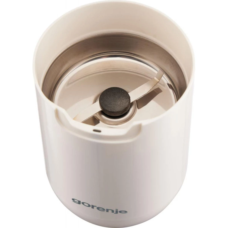 Gorenje | Kavos malūnėlis | SMK150SW | 150 W | Kavos pupelių talpa 45 g | Dangčio saugos jungiklis | Balta