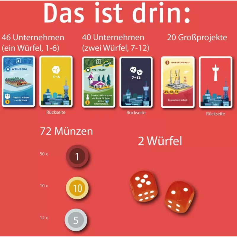 Machi Koro - Die neue Stadt, kortų žaidimas