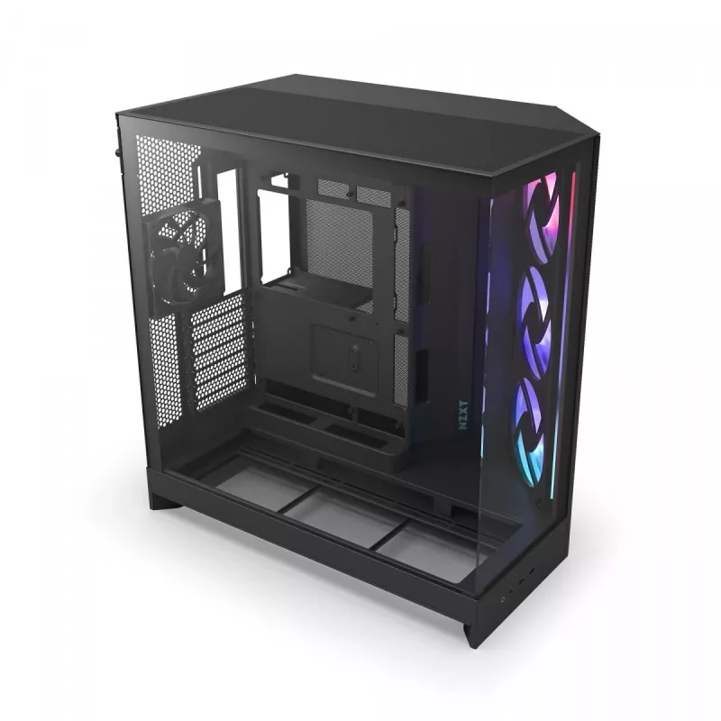 PC korpusas NZXT H9 Flow RGB Midi Tower juodas