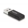 DeLOCK 60001 kabelio lyčių keitiklis USB A USB C juodas