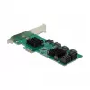DeLOCK 8 prievadų SATA PCI Express x1 kortelė, žemo profilio formos faktorius