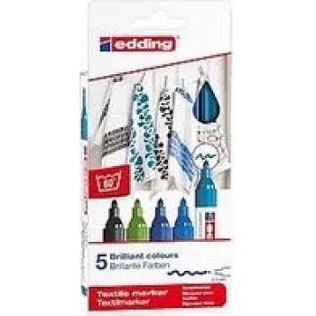 Marker set Edding 4500 — 5 pieces, bullet tip, multicolour