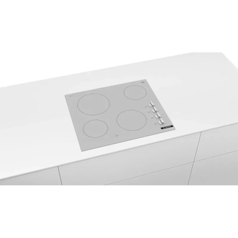 Spindulinė elektrinė kaitlentė Bosch PKE612CA2E, 6600 W, 4 kaitviečių, balta